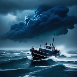 Turbulent Storm at Sea dream symbolism visualization
