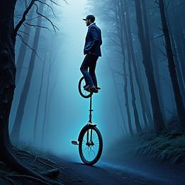 Unicycle dream symbolism visualization