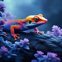 Vibrant Gecko dream symbolism visualization