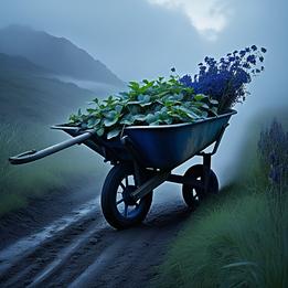Weathered Wheelbarrow dream symbolism visualization