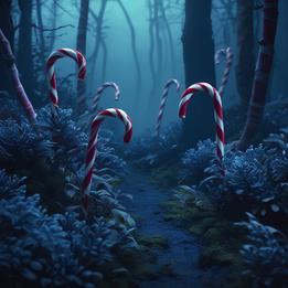 Whimsical Candy Canes dream symbolism visualization