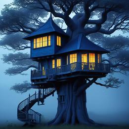 Whimsical Treehouse dream symbolism visualization