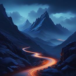 Winding Mountain Pass dream symbolism visualization